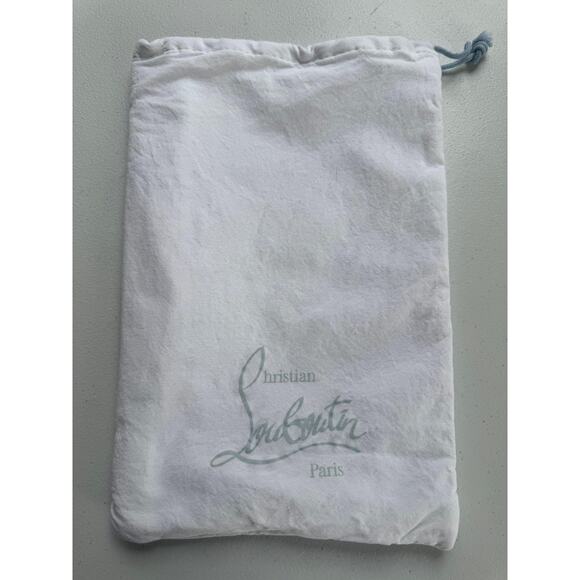 Christian Louboutin Handbags - Christian Louboutin Dust Bag White Cotton Satin Drawstring Shoe Bag